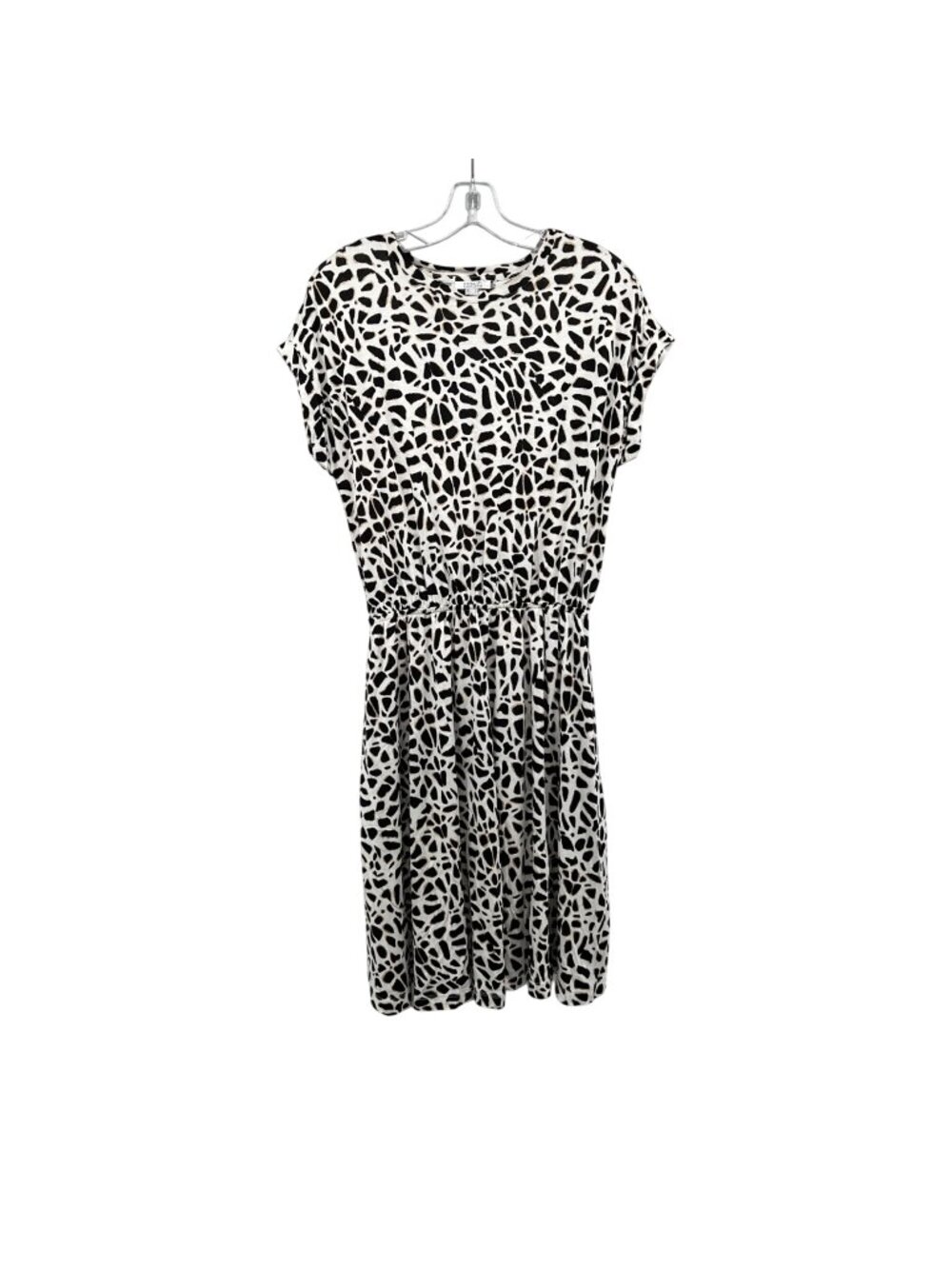 Venus Lascana Print Midi Dress A-Line Cap Sleeve Multicolor Size Medium Pockets